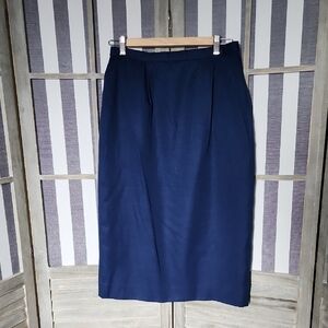 Pendleton Blue Midi Pencil Skirt for Work